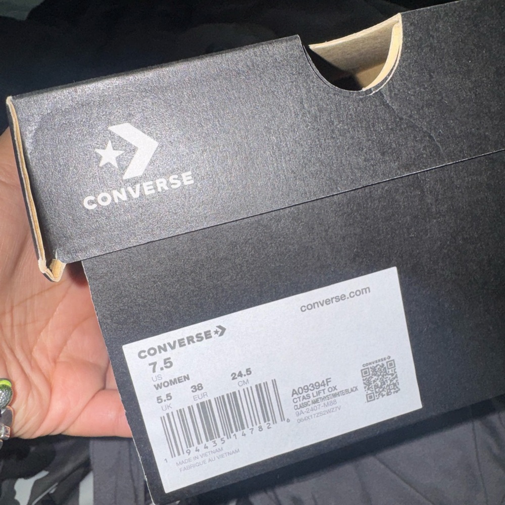 Converse Black Shoe Box with Logo